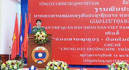 Đại tướng Lương Cường dự Giao lưu tọa đàm sĩ quan trẻ Việt Nam-Lào